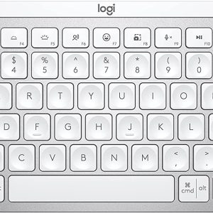 Logitech MX Keys Mini Minimalist Wireless Illuminated Keyboard - Compact, Bluetooth, Backlit, USB-C, Compatible with Apple macOS, iOS, Windows, Linux, Android, Metal Build - Pale Gray