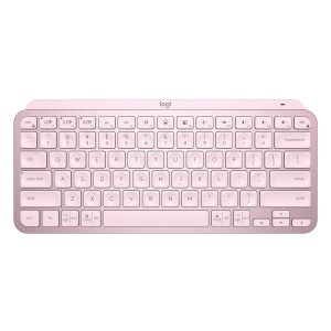 Logitech MX Keys Mini Minimalist Wireless Illuminated Keyboard - Compact, Bluetooth, Backlit, USB-C, Compatible with Apple macOS, iOS, Windows, Linux, Android, Metal Build - Rose