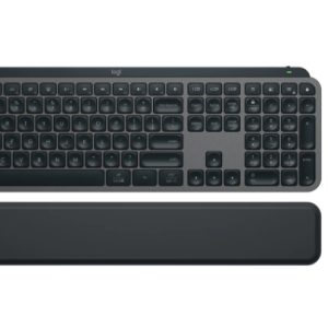 Logitech MX Keys S Combo (Performance Wireless Keyboard and Mouse with Palm Rest, Customisable Illumination, Fast Scrolling, Bluetooth, USB C, for Windows PC/ Linux/ Chrome/ Mac) - Graphite