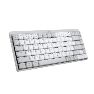Logitech MX Mechanical Mini for Mac Wireless Illuminated Keyboard - Low-Profile Performance Switches, Backlit, Tactile Quiet Keys, Bluetooth, USB-C, Apple, iPad - Pale Grey