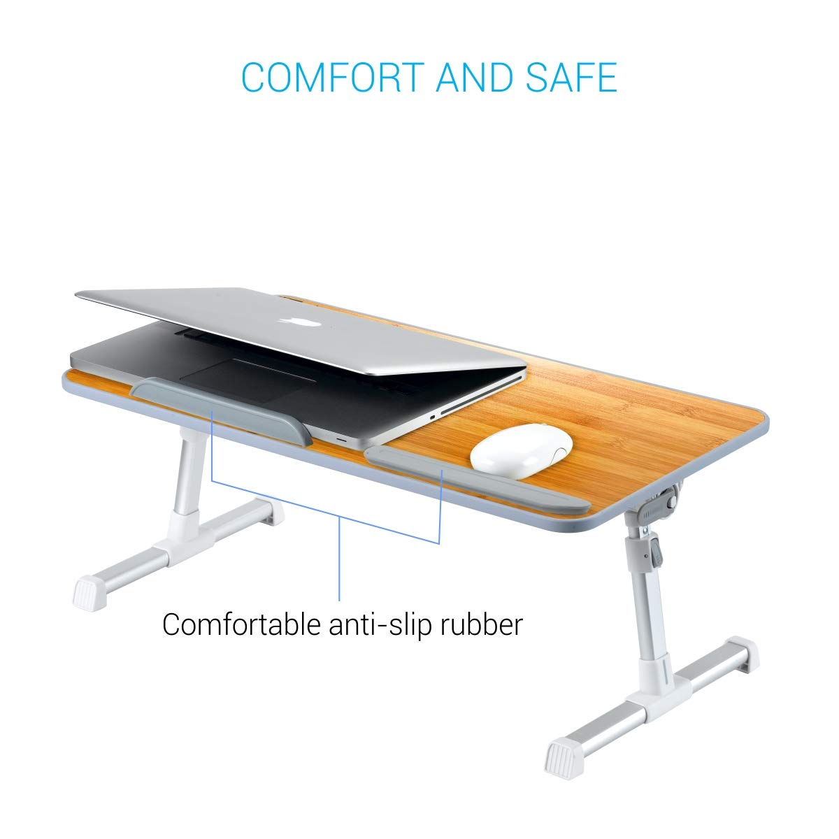 Portronics My Buddy Plus Portable Laptop Stand with Cooling Fan (Bamboo) - POR-703 - Image 4