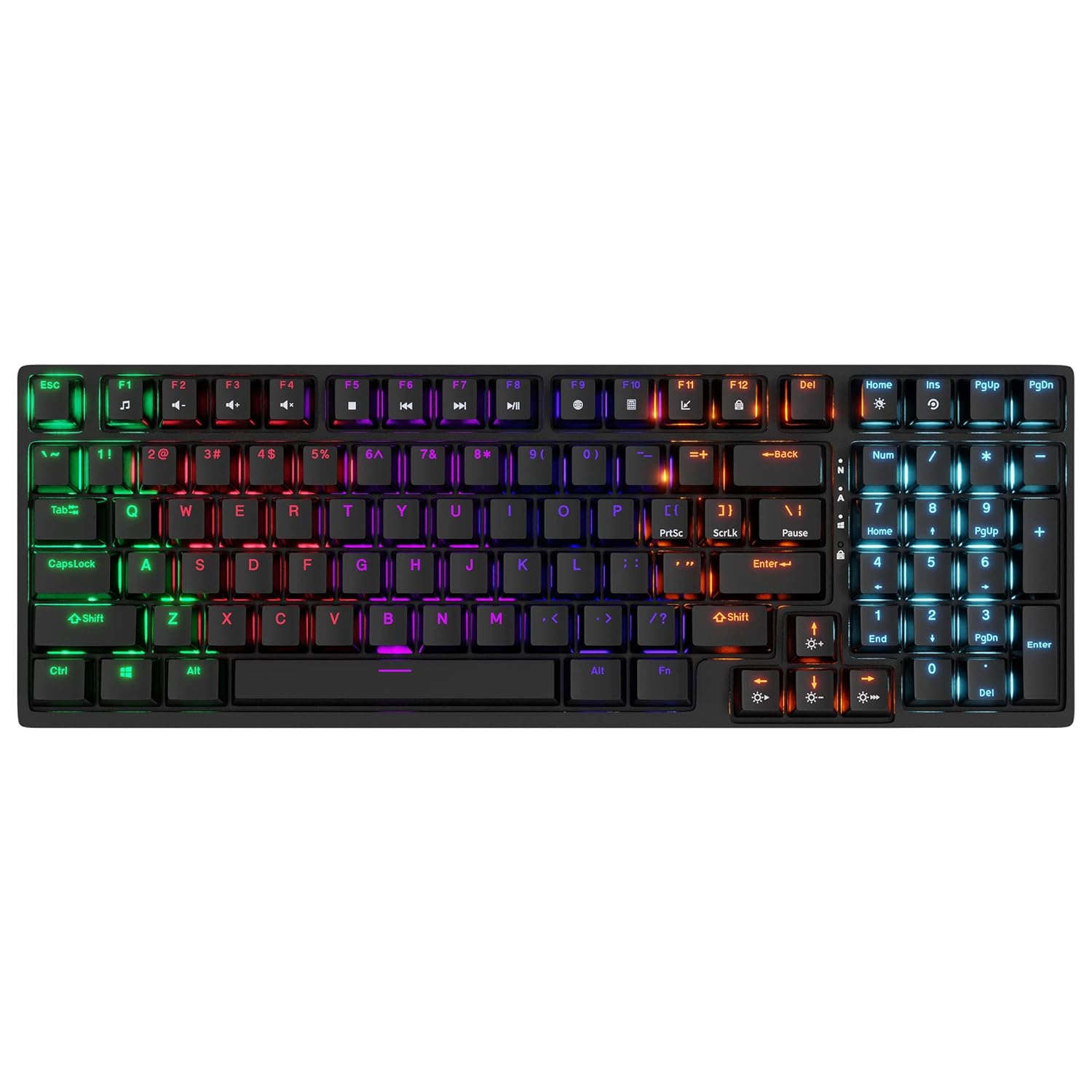 Zebronics Nitro PRO Outemu RED Switch Type C Gaming Mechanical Keyboard with Software Customization for Macros/ RGB LED/ 1000Hz Polling Rate/ Detachable Braided USB C Type Cable & Key Removal Tool (K6000MW)