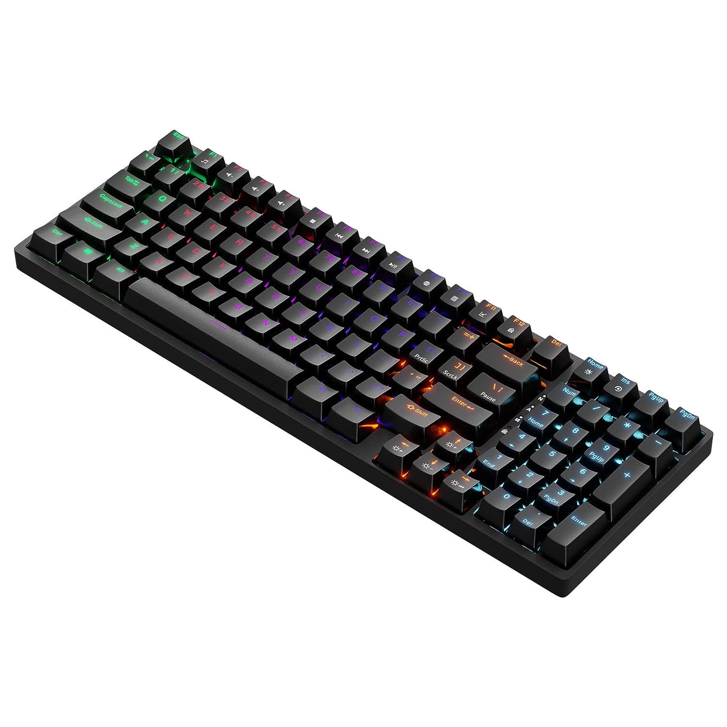 Zebronics Nitro PRO Outemu RED Switch Type C Gaming Mechanical Keyboard with Software Customization for Macros/ RGB LED/ 1000Hz Polling Rate/ Detachable Braided USB C Type Cable & Key Removal Tool (K6000MW) - Image 5