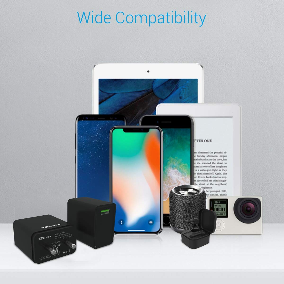 Portronics Adapto ONE M/ 18w 3A Mach USB Fast Charging Adapter,Comes with 1M Micro USB Cabl for iPhone 11/Xs/XS Max/XR/X/8/7/6/Plus, iPad Pro/Air 2/Mini 3/Mini 4 - Image 4