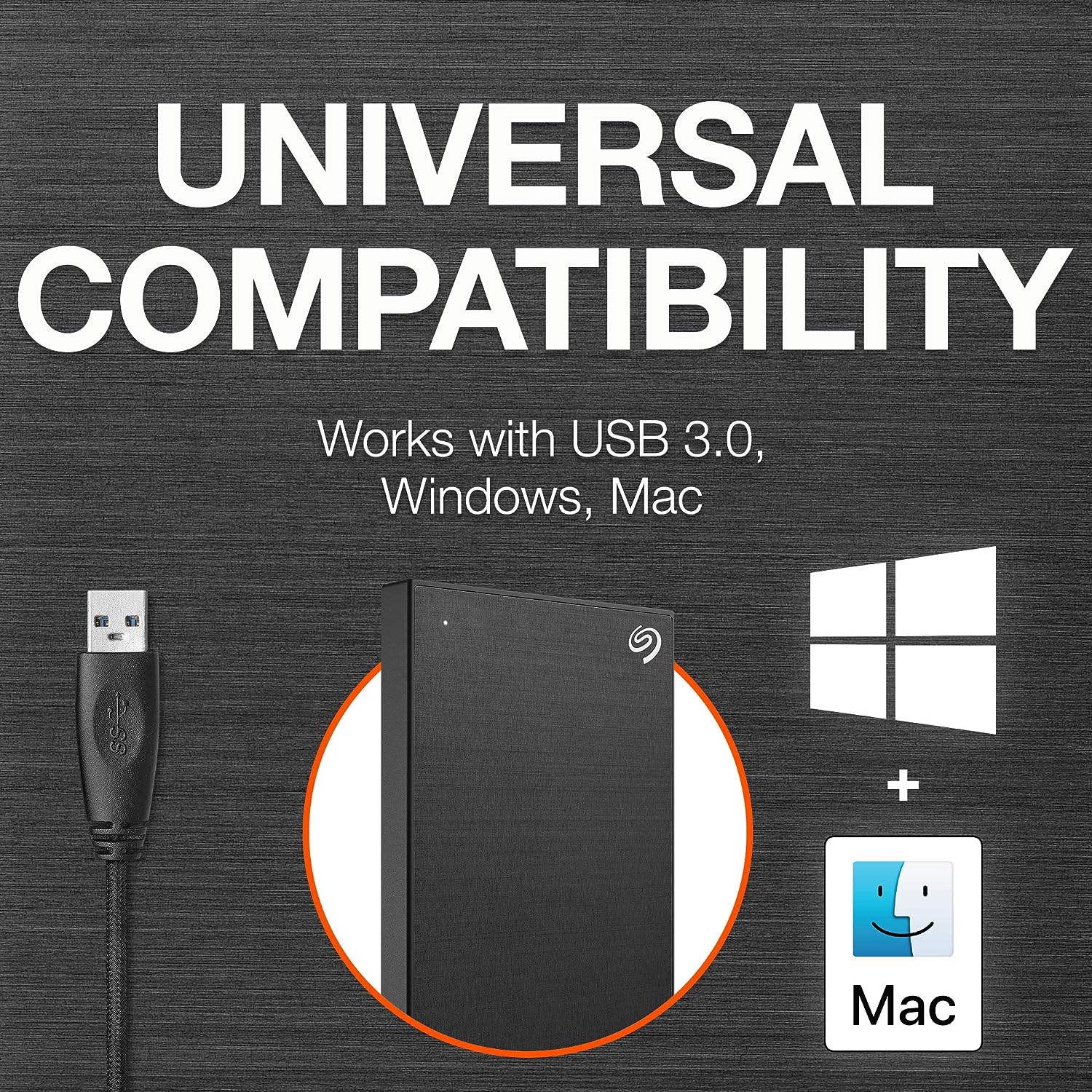 Seagate One Touch 2TB External HDD with Password Protection/ 3 Year Data Recovery Services/ 4 Months Adobe CC Photography/ for Windows and Mac - Black - Image 4