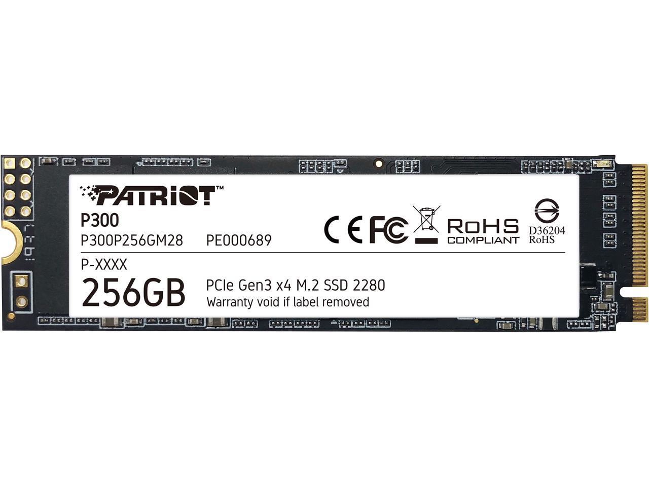 Patriot P300 256GB M.2 NVMe PCIe Gen 3 x4 SSD
