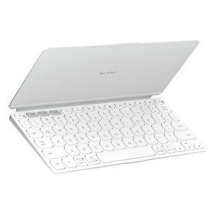 Logitech Keys-to-Go 2 Portable Bluetooth Keyboard for Tablet with Built-in Cover, Slim and Compact Wireless Keyboard for Windows, Android, Linux, iPad, iPhone, Mac, Apple TV - Pale Grey