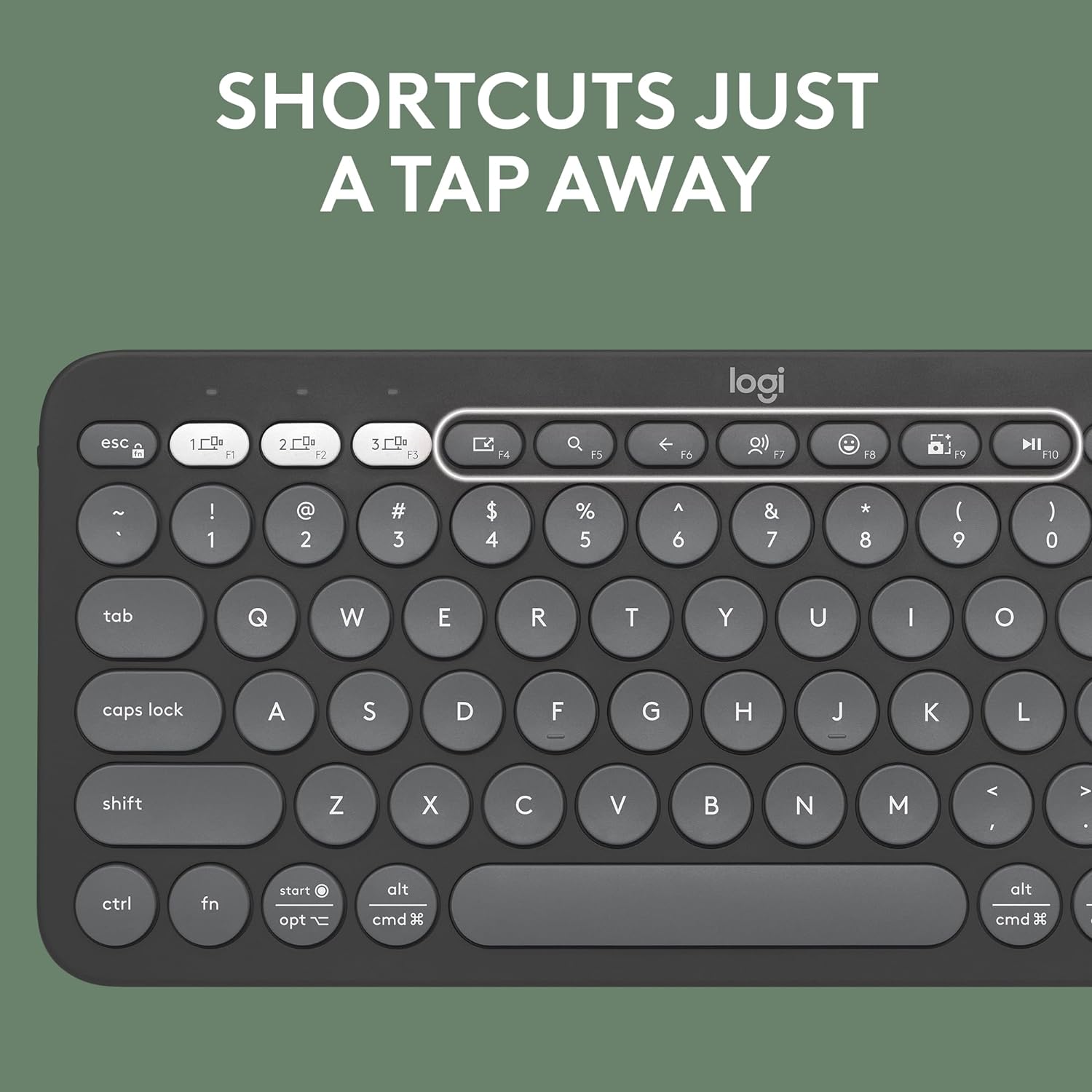 Logitech Pebble 2 Combo Wireless Keyboard and Mouse, Quiet and Portable, Customisable, Logi Bolt, Bluetooth, Easy-Switch for Windows, macOS, iPadOS, Chrome - Tonal Graphite - Image 5