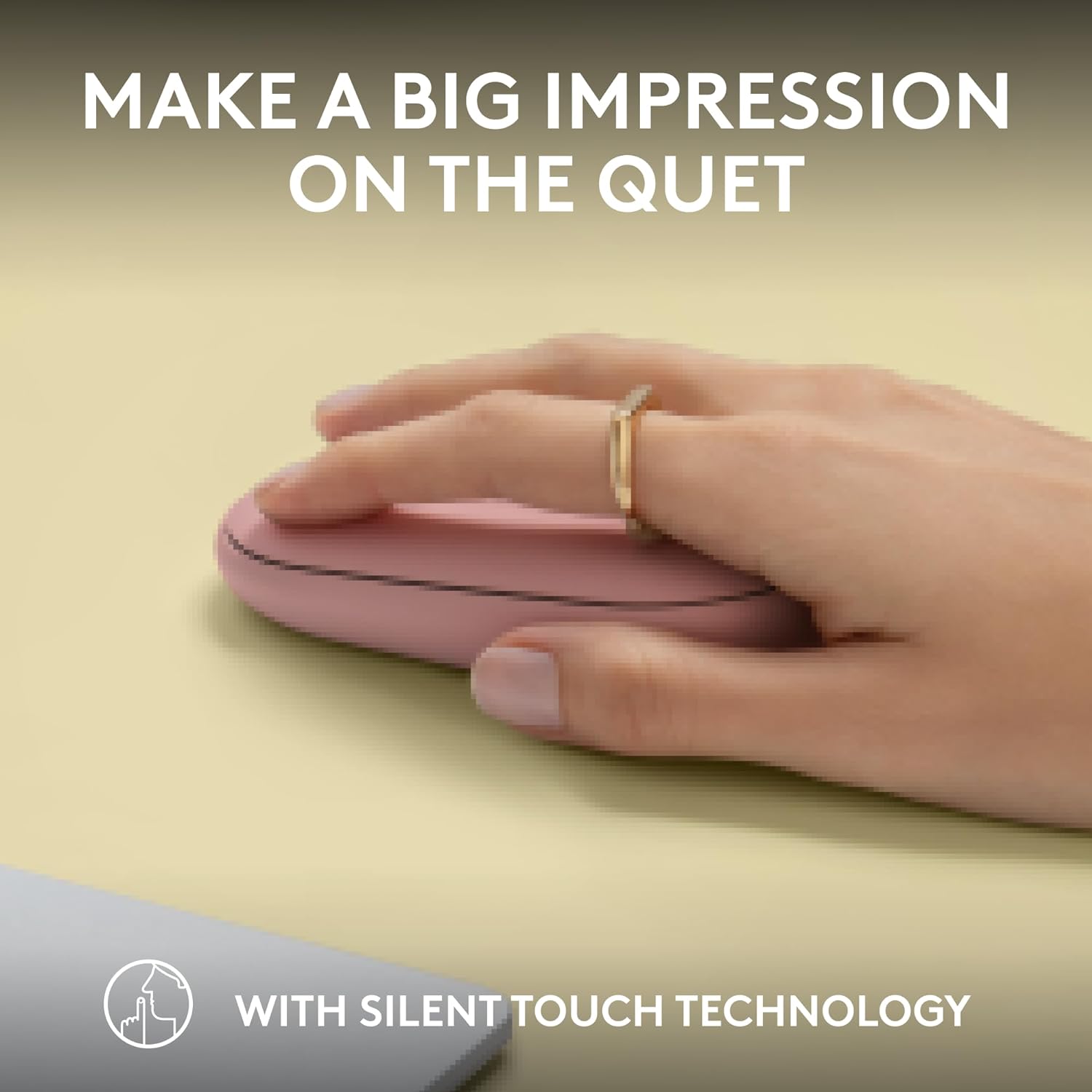 Logitech Pebble Mouse 2 M350s Slim Bluetooth Wireless Mouse, Portable, Lightweight, Customisable Button, Quiet Clicks, Easy-Switch for Windows, macOS, iPadOS, Android, Chrome OS - Tonal Rose - Image 5