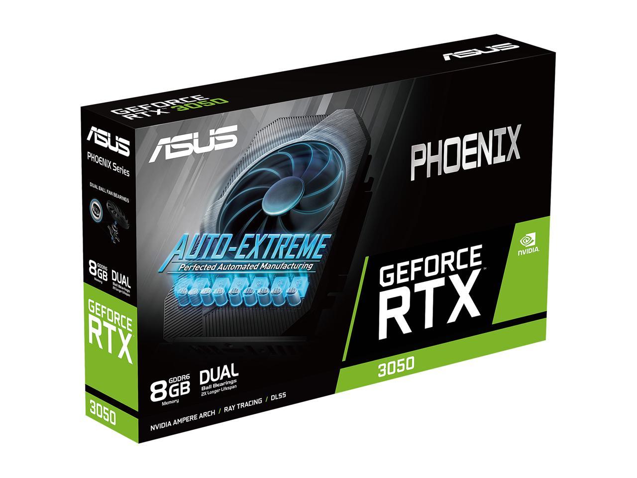 ASUS Phoenix GeForce RTX 3050 LHR 8GB GDDR6 128-Bit Graphics Card (PH-RTX3050-8G)