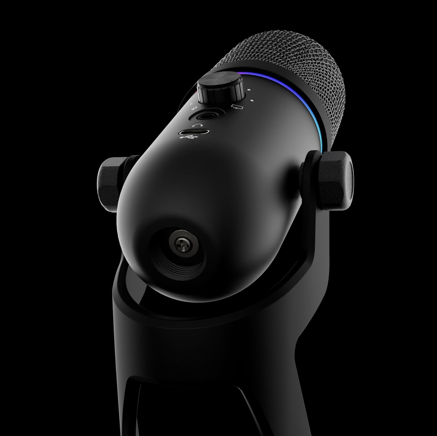 Gamdias Pheme M1 RGB Streaming Microphone/ ENC Support/ 12 Mode Multi-Colour RGB/ with Foldable and Adjustable Stand/ Supercardioid Mesh Pattern/ AMP Tuning/ 3.5mm Jack Connection - Image 5