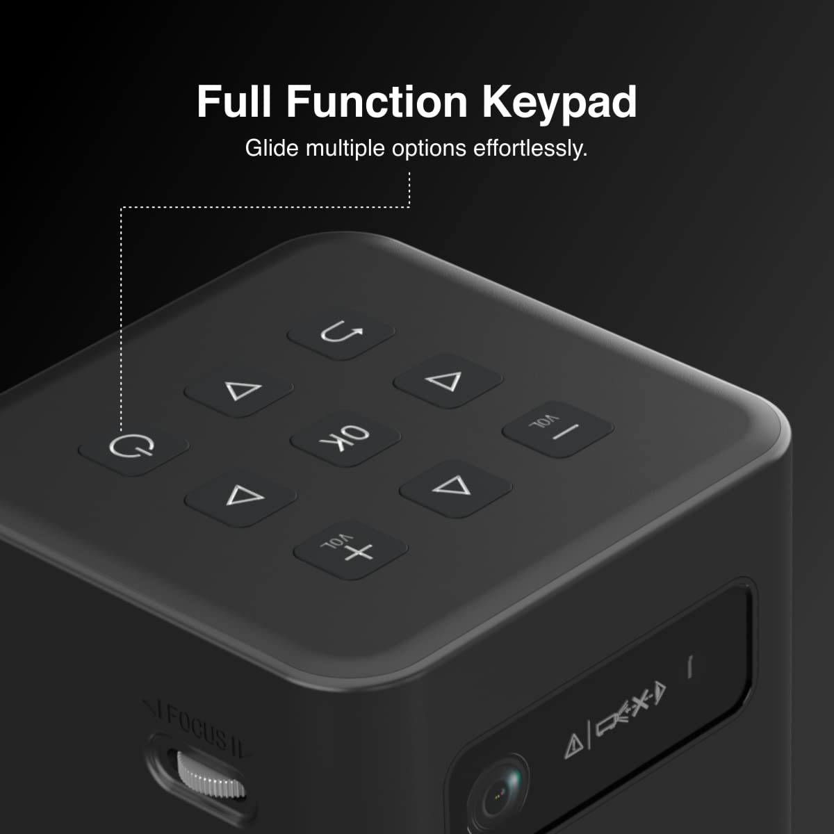 Portronics Pico 10 Smart LED Projector - 280 Lumens 150 inch Display with Miracast, Wi-Fi, HDMI, 3.5mm Aux Port, USB, in-Built 10W Speaker for Office/Home/School - Image 5