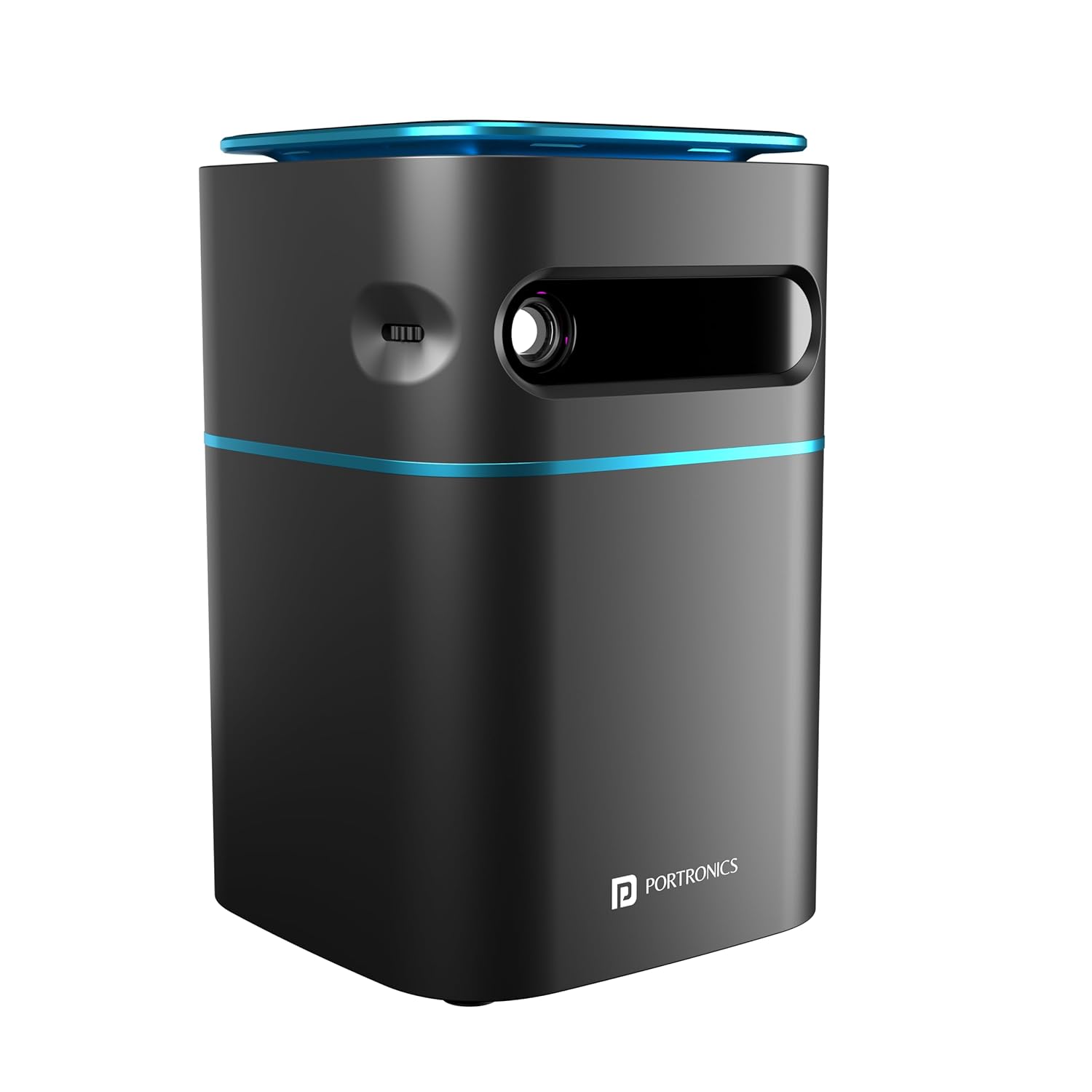 Portronics Pico 12 Portable Smart Projector with Android 11/ 4K Ultra HD Support/ Rechargeable/ 3200 Lumens/ DLP Technology/ 120" Max Display/ Auto Keystoning/ 5W Speaker (Black)