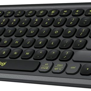 Logitech POP Icon Keys Bluetooth Keyboard with Customizable Action Keys/ Bold Looking Design/ Compatible with Logitech Flow (Graphite and Green English)