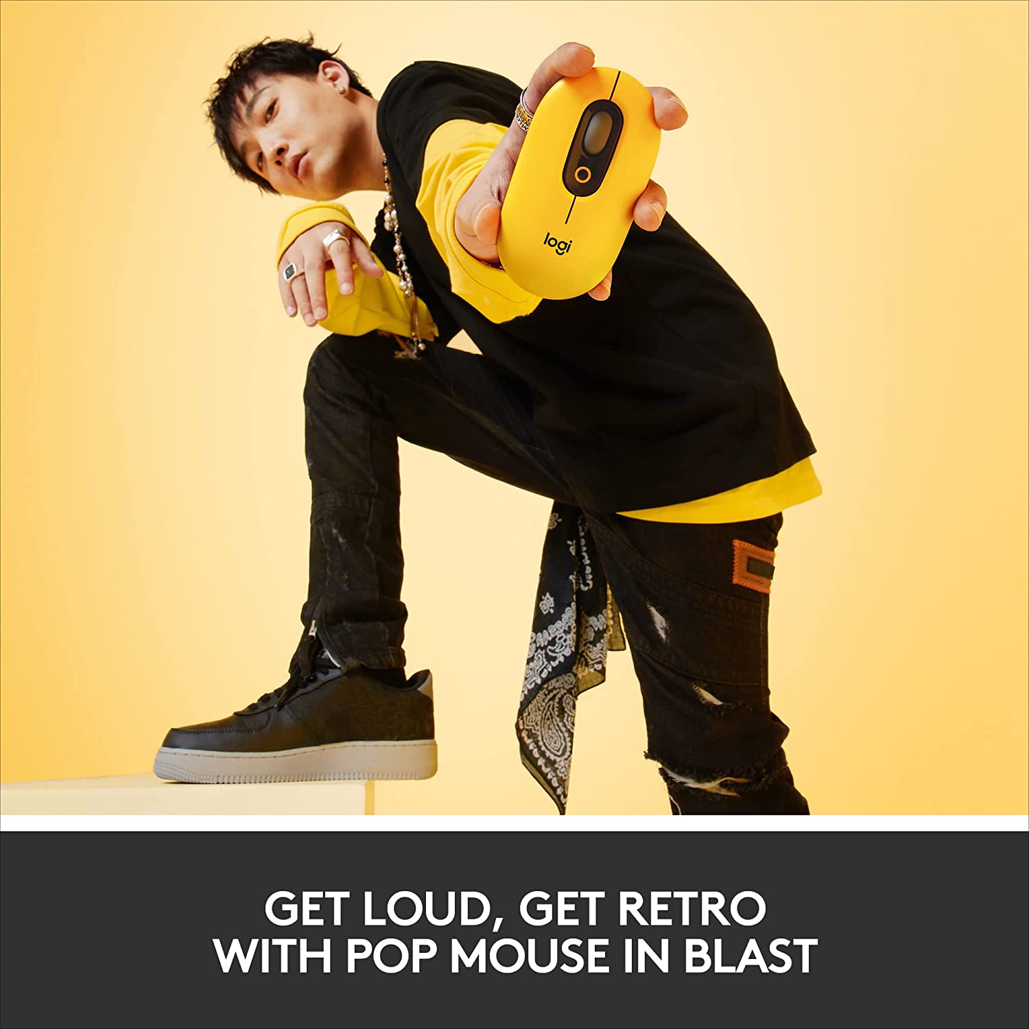 Logitech POP Wireless Mouse with Customizable Emojis - Blast - Image 2