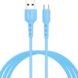 Portronics Konnect Star Micro USB Cable for Charging/ Data Transfer/ 2.4A/ 1.2m Length - Blue (POR-227)