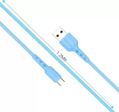 Portronics Konnect Star Micro USB Cable for Charging/ Data Transfer/ 2.4A/ 1.2m Length - Blue (POR-227) - Image 4