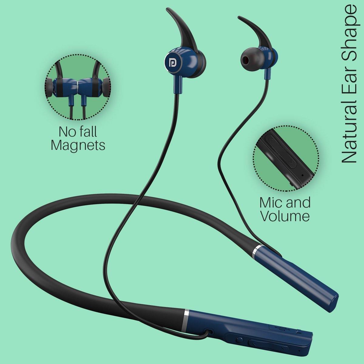 Portronics Harmonics 300 Wireless Sports Headset - Blue (POR-1182) - Image 2