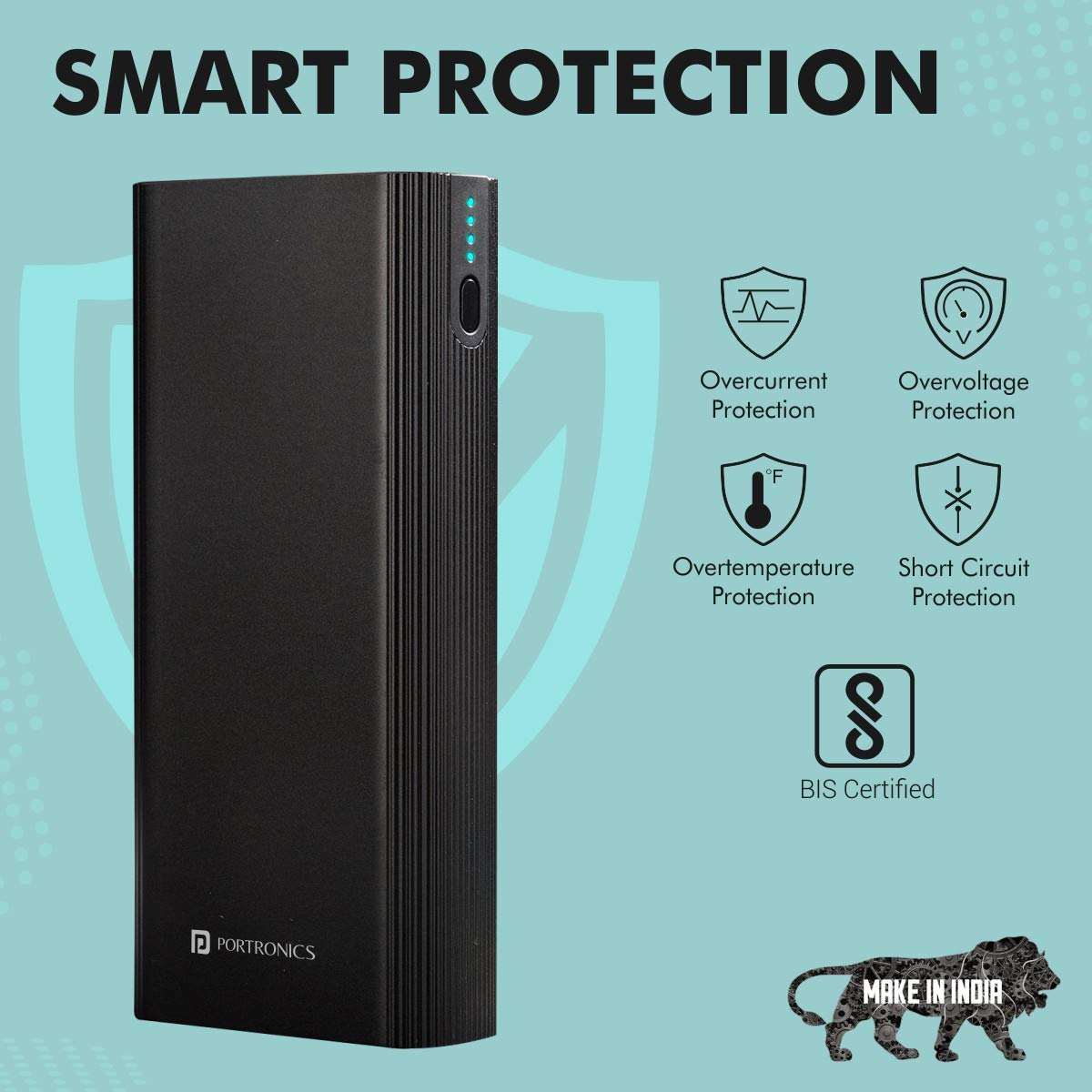 Power M 20K 20000mAh Power Bank with Dual Input Micro, Type-C & 18W PD Output (POR-1224) - Image 4