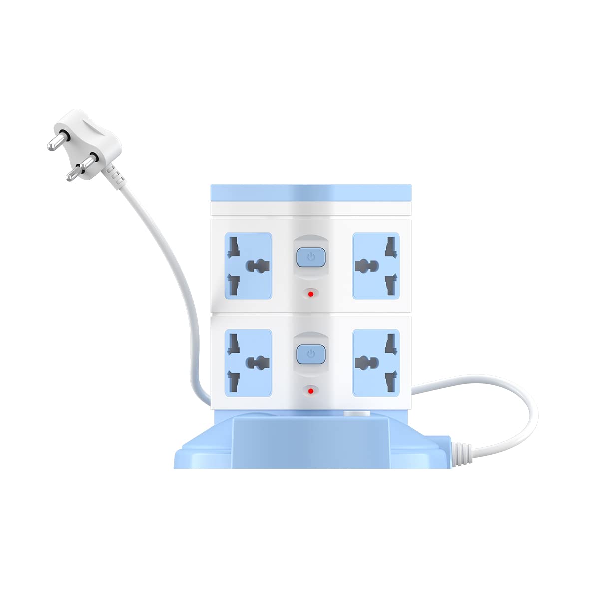 Portronics Power Plate 9 with 3 USB Ports + 8 Power Sockets Power Converter(POR-1600)