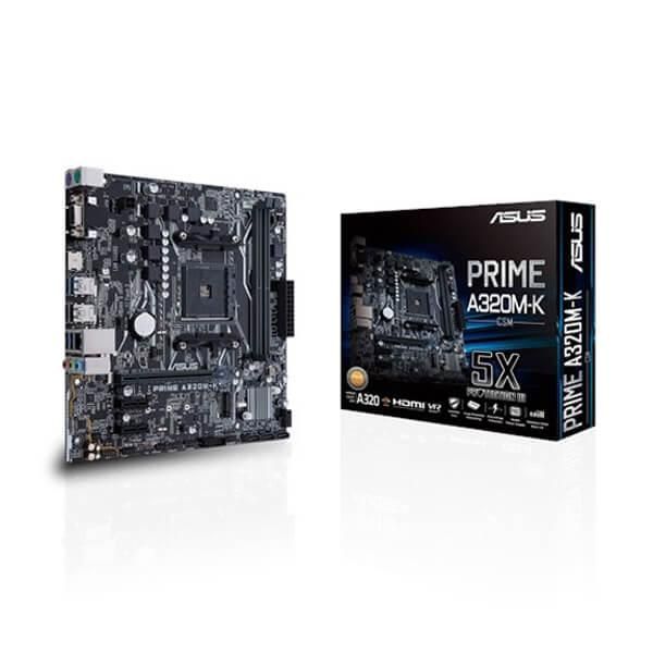 Asus PRIME A320M-K/CSM mATX Motherboard for 1st/2nd/3rd Gen AMD Ryzen/ Athlon & 7th Gen A-series/Athlon X4 Processors - AM4 Socket