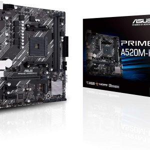 Asus PRIME A520M-K Motherboard for AMD Ryzen 5000/ 4000 G/ 3000 Series Processors - AM4 Socket