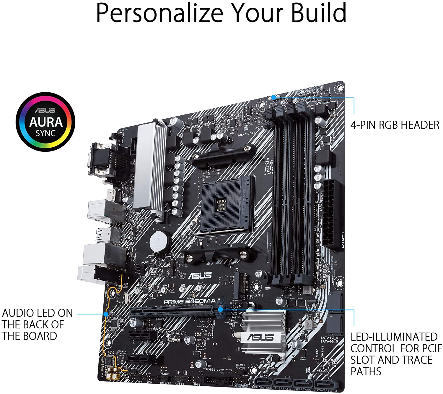 Asus PRIME B450M-A II Motherboard for AMD Ryzen 5000/ 4000 G/ 3rd/2nd/1st Gen Series Processors - AM4 Socket - Image 4