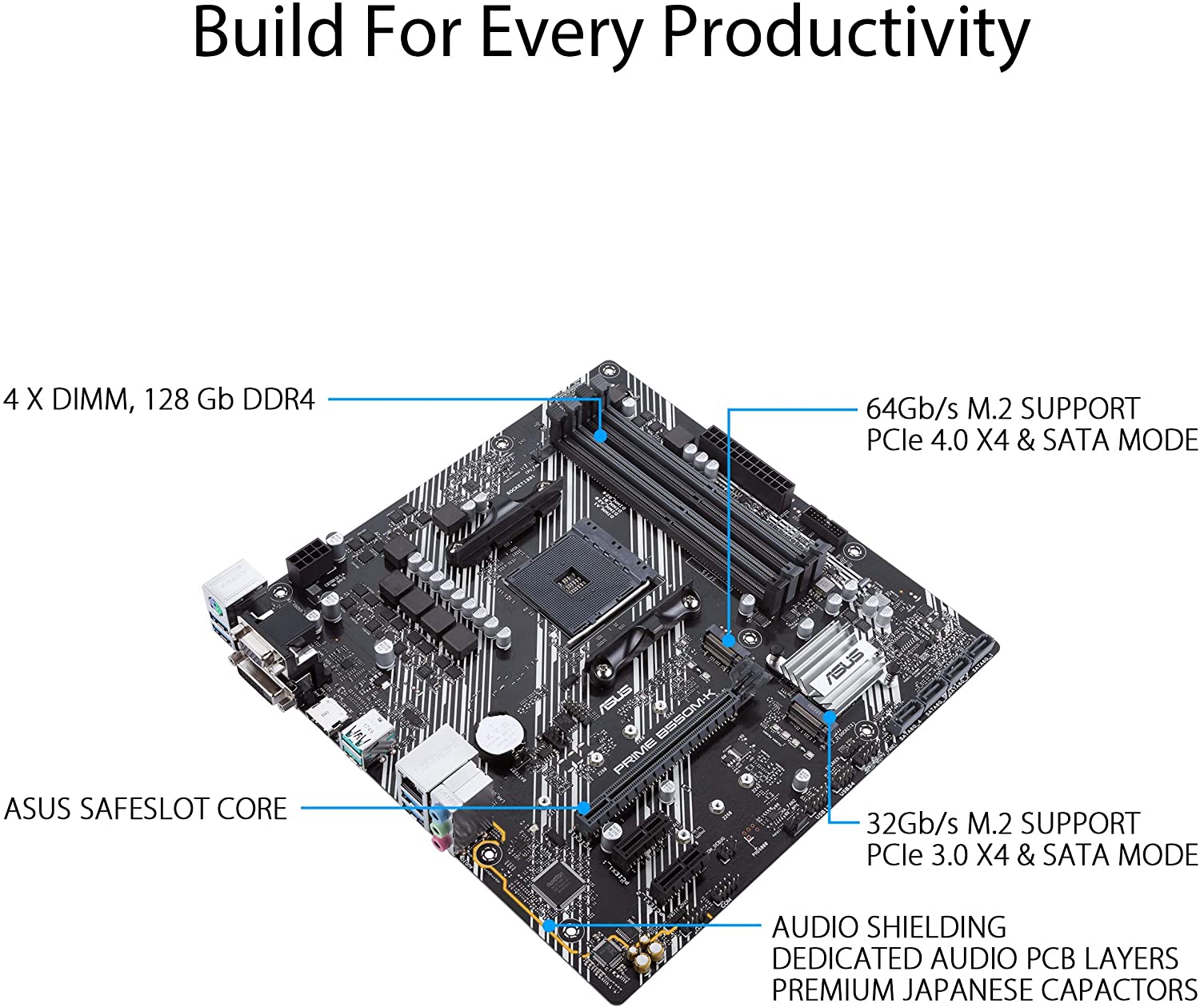 Asus PRIME B550M-K Micro-ATX Motherboard for AMD 3rd Gen Ryzen Processors - AM4 Socket - Image 3