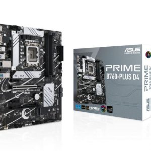 Asus PRIME B760-PLUS D4 Motherboard for Intel 12th & 13th Gen Processors - LGA1700 Socket