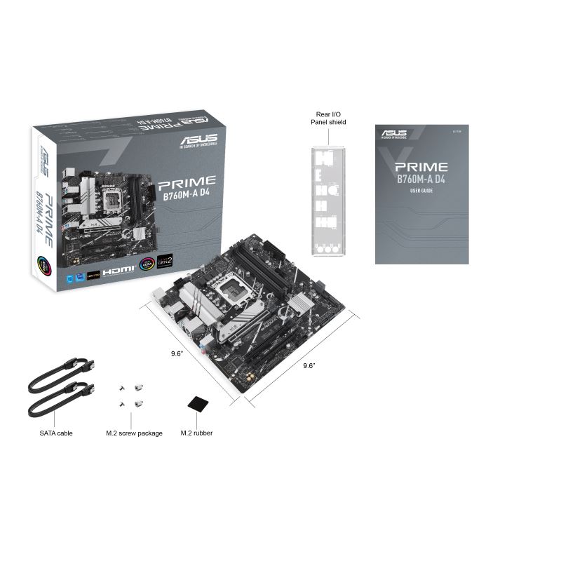 Asus PRIME B760M-A D4 Motherboard for Intel 12th & 13th Gen Processors - LGA1700 Socket - Image 5