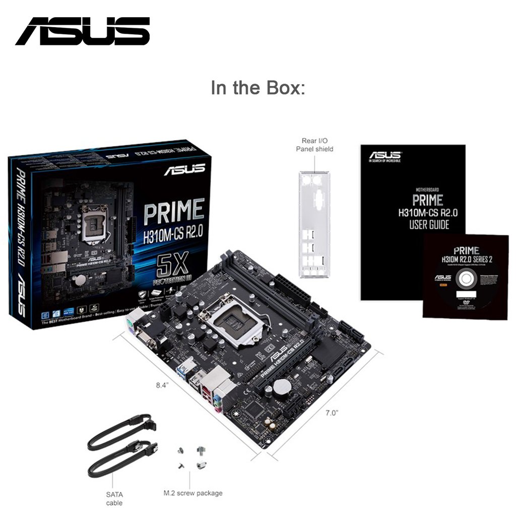 Asus PRIME H310M-CS R2.0 Motherboard for Intel 8th Gen Processors - LGA1151 Socket - Image 5