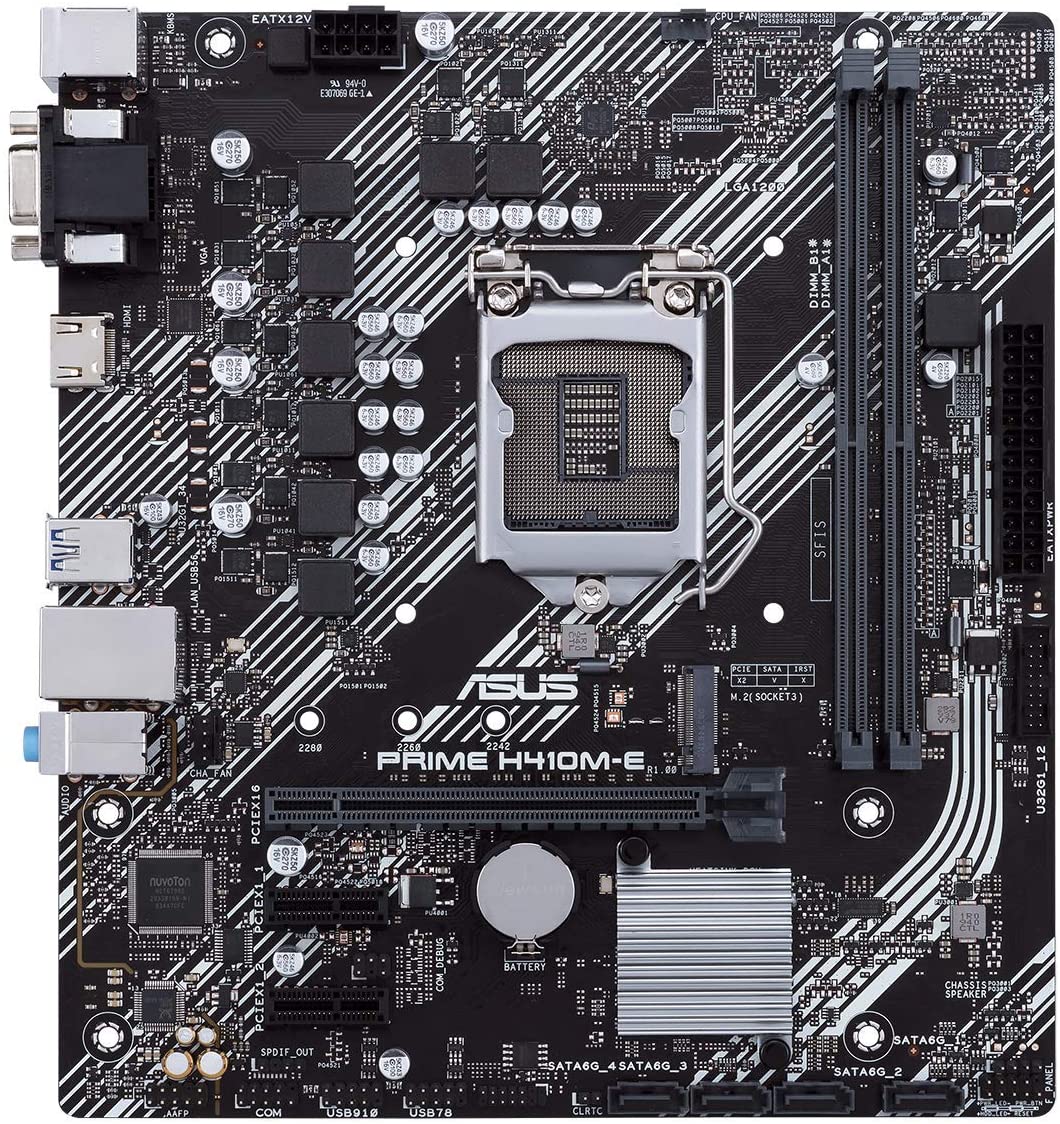 Asus PRIME H410M-E Motherboard for Intel 10th Gen Processors - LGA1200 Socket - Image 2