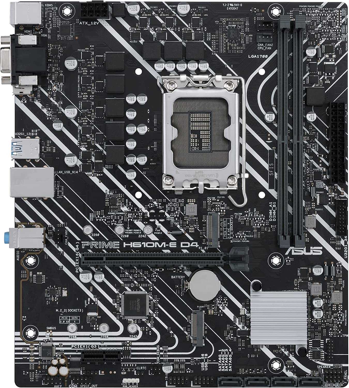 Asus PRIME H610M-E D4 Motherboard For Intel 12th Gen Processors - LGA1700 Socket - Image 2