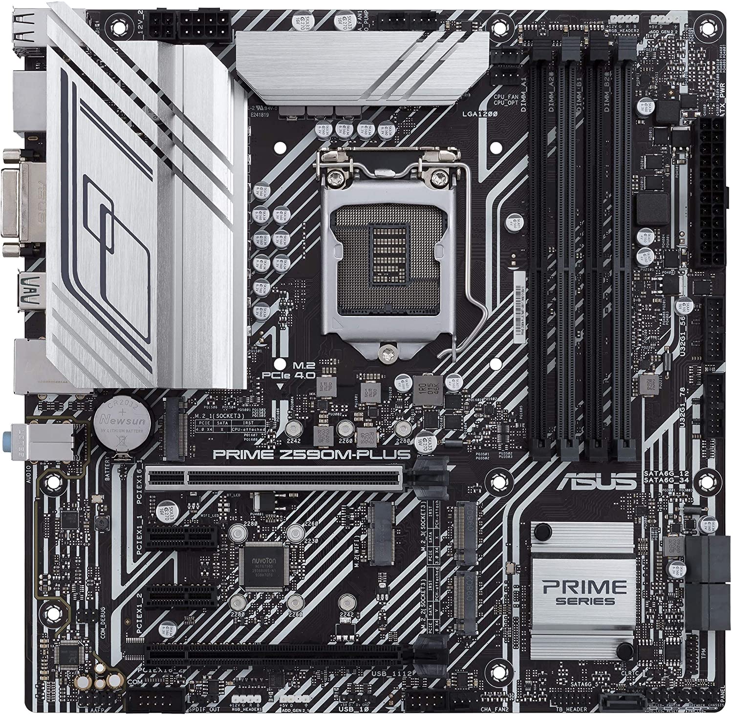 Asus PRIME Z590M-PLUS Micro-ATX Motherboard for Intel 10th/ 11th Gen Processors - LGA1200 Socket - Image 2