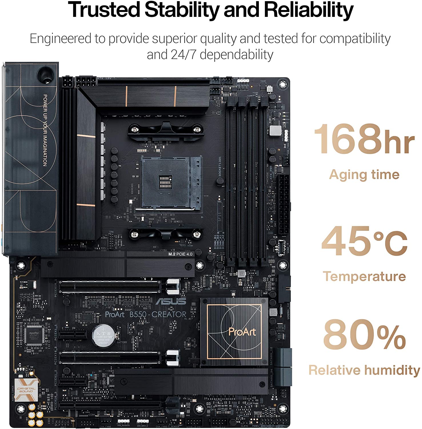 Asus ProArt B550-CREATOR Motherboard for AMD Ryzen 5000/ 4000 G/ 3000 Series Processors - AM4 Socket - Image 2