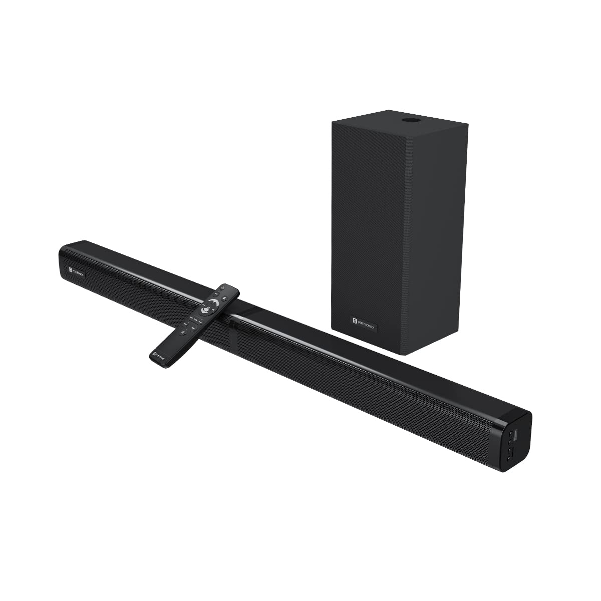 Portronics Pure Sound 103 Detachable 100W Bluetooth Soundbar with Wired Subwoofer/ 2.1 Channel System/ USB/ Aux/ MicroSD Slot