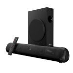 Portronics Pure Sound Pro X 80W Bluetooth Soundbar with Wired Subwoofer for Deep Bass/ 2.1 Channel Home Theatre/ HD Sound/ 3EQ Modes/ BT 5.3V/ HDMI/ AUX in USB Port/ Sleek Design & Remote Control (Black)