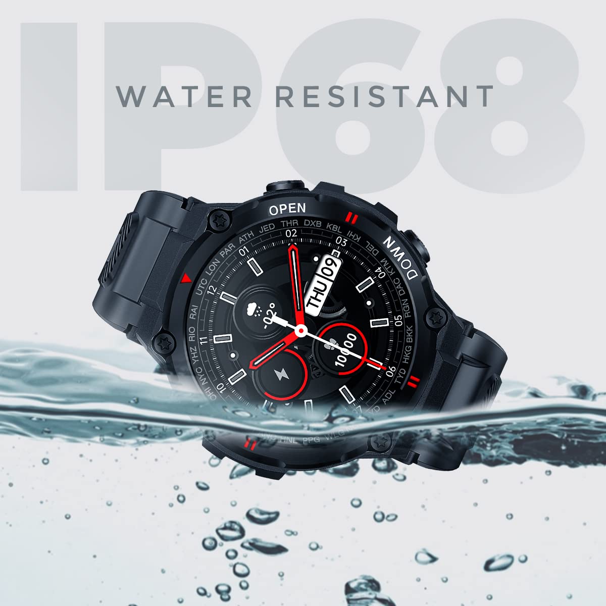 Just Corseca RAY K'ANAB!S Calling Watch cum Smart Watch (Black) - Image 5