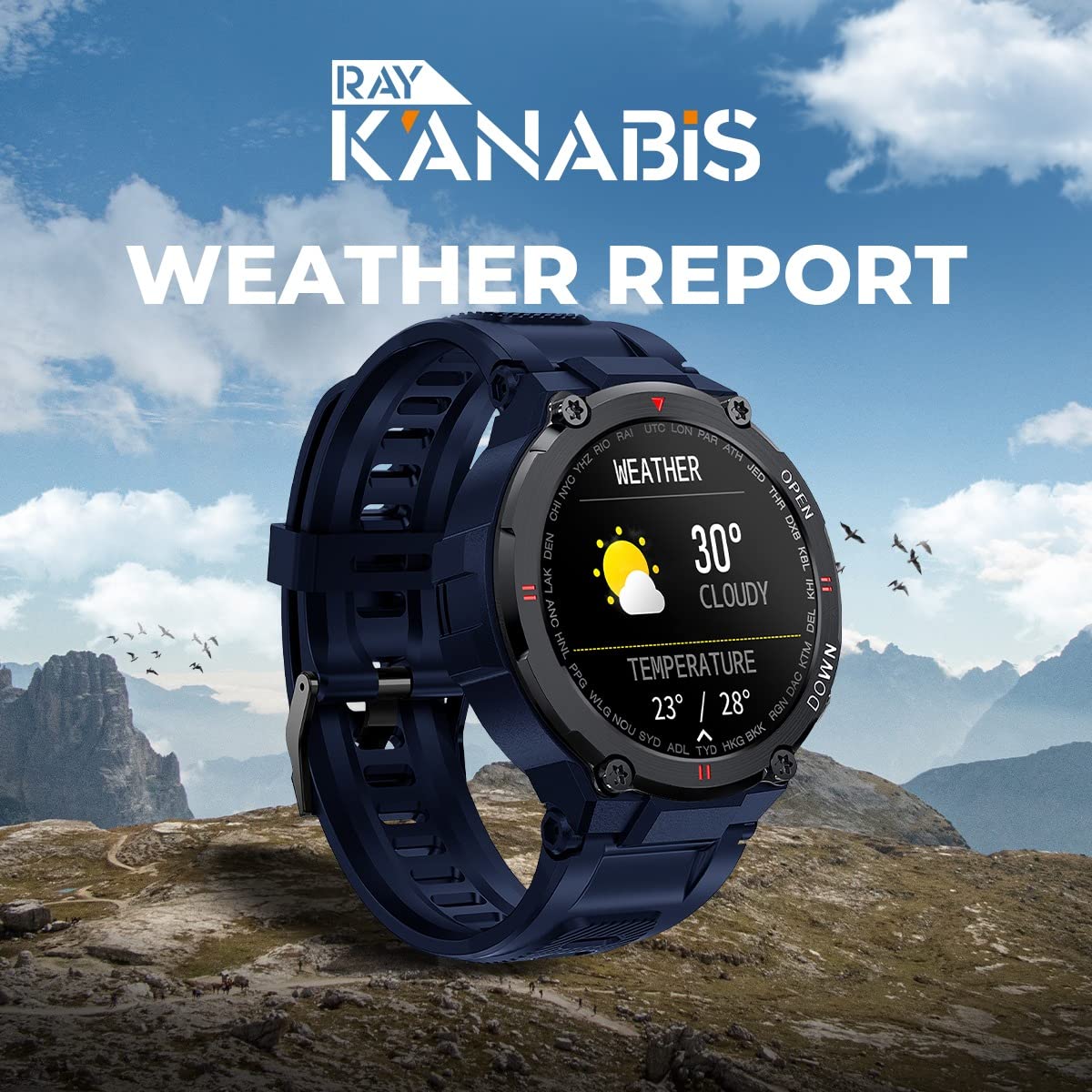 Just Corseca RAY K'ANAB!S Calling Watch cum Smart Watch (Blue) - Image 2