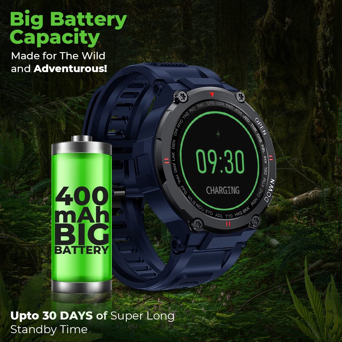 Just Corseca RAY K'ANAB!S Calling Watch cum Smart Watch (Blue) - Image 4