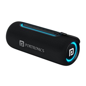 Portronics Resound 2 15W HD Sound Portable Wireless Bluetooth Speaker, in-Built Mic, RGB Lights, TWS Connectivity, Bluetooth v5.3, IPX5 Water Resistant, Type C Charging Port - Black