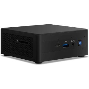 Intel NUC Barebone Mini PC (NUC11PAHI30Z00) with 11th Gen i3 Processor/ Integrated Graphics/ Memory Card Slot/ HDMI/ USB-C Thunderbolt/ MiniDP/ 3 USB Ports/ M.2 and 2.5" Drive Slots/ DDR4-3200 Memory Support upto 64GB/ Rj45 Jack/ Audio Jack