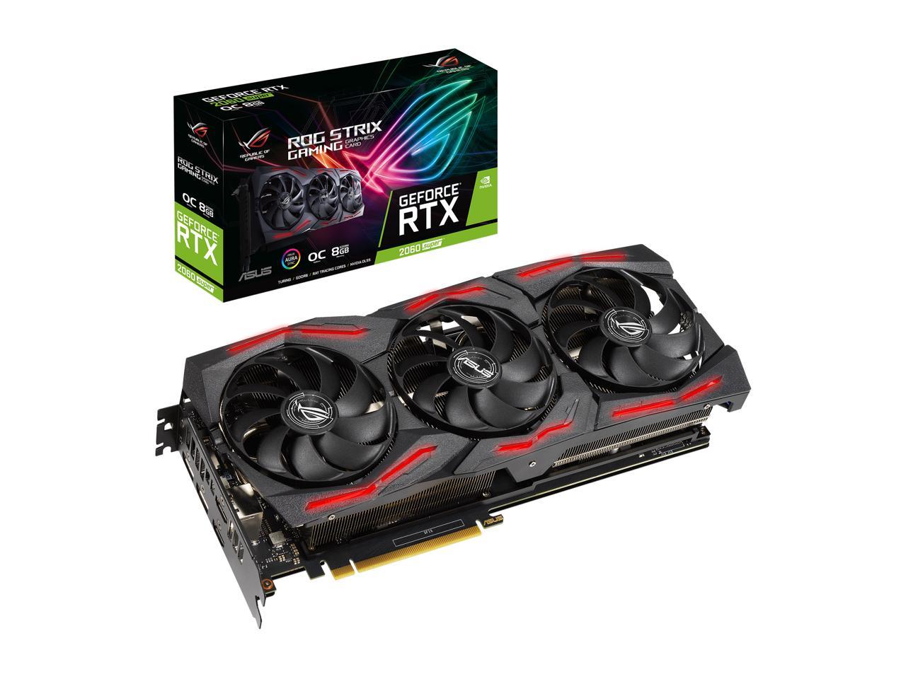 Asus ROG Strix GeForce RTX 2060 SUPER EVO V2 OC 8GB GDDR6 256-Bit Triple Fan Graphics Card (ROG-STRIX-RTX2060S-O8G-EVO-V2-GAMING)