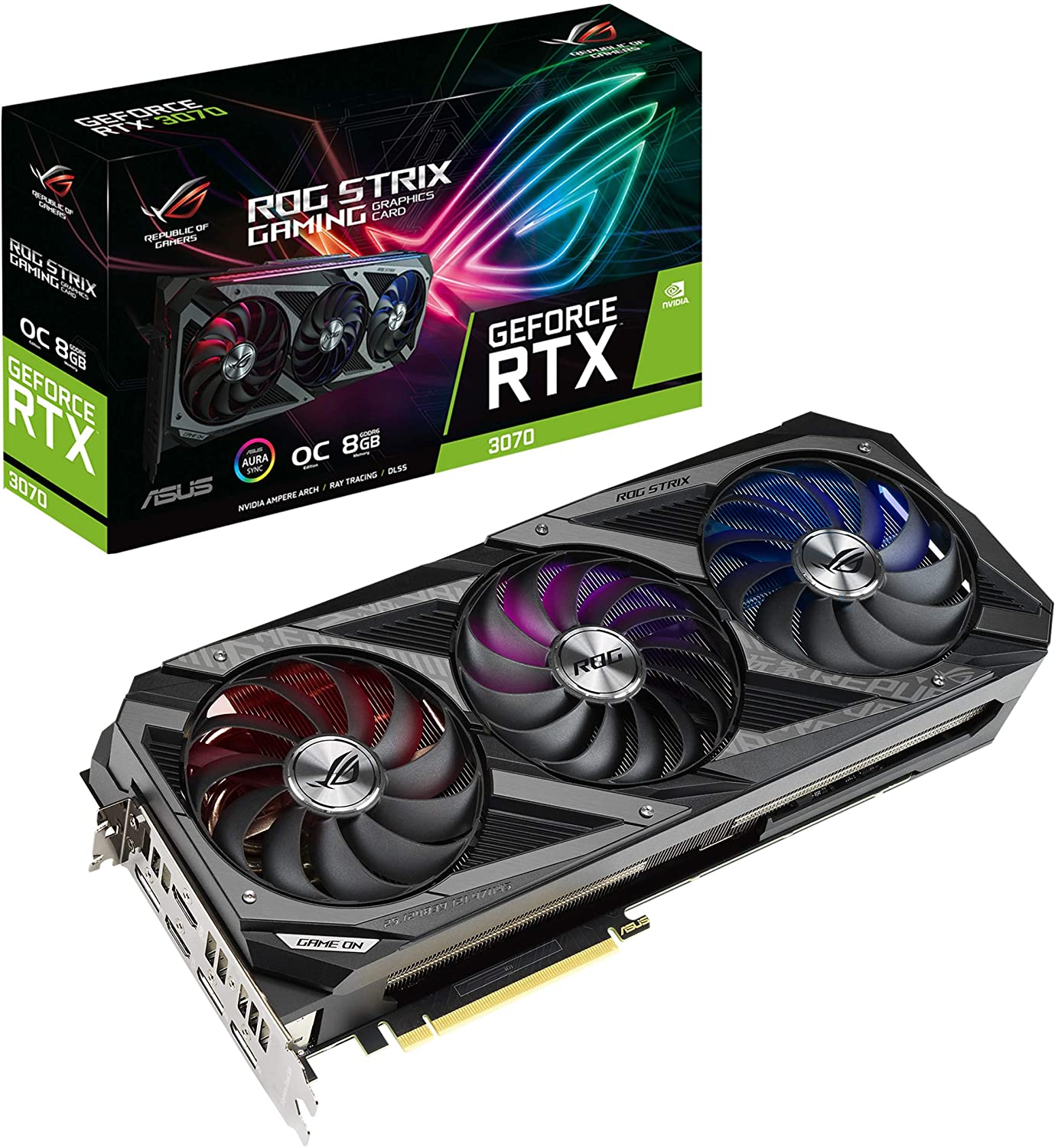 Asus ROG Strix GeForce RTX 3070 8GB GDDR6 256-Bit Triple Fan Graphics Card (ROG-STRIX-RTX3070-O8G-GAMING)