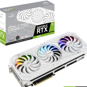 Asus ROG Strix GeForce RTX 3090 White OC 24GB GDDR6X 384-Bit Triple Fan Graphics Card (ROG-STRIX-RTX3090-O24G-WHITE)