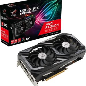 Asus ROG Strix Radeon RX 6600 XT OC Edition 8GB GDDR6 128-Bit Dual Fan Graphics Card (ROG-STRIX-RX6600XT-O8G-GAMING)