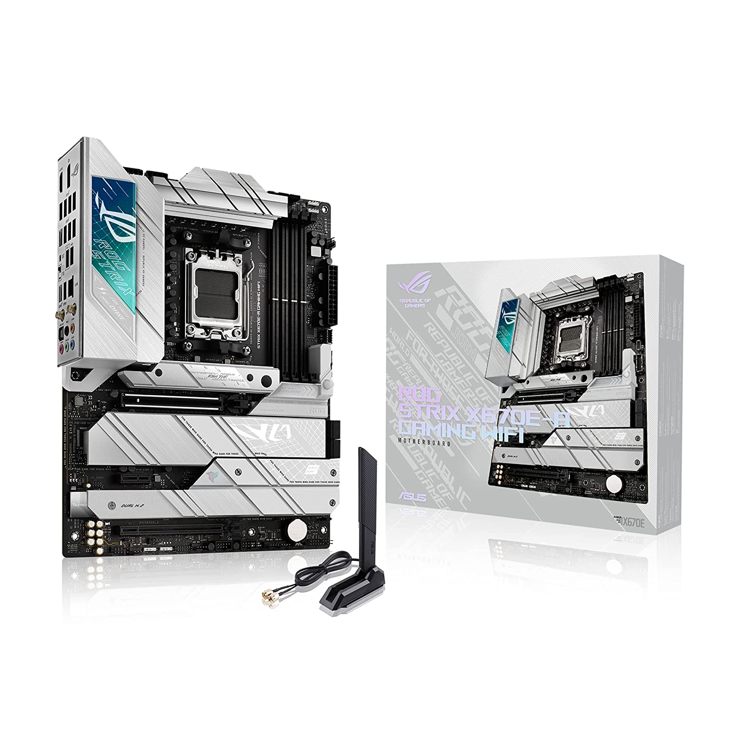 Asus ROG STRIX X670E-A GAMING WIFI Motherboard for AMD 3rd/ 2nd Gen Ryzen Processors - AM5 Socket
