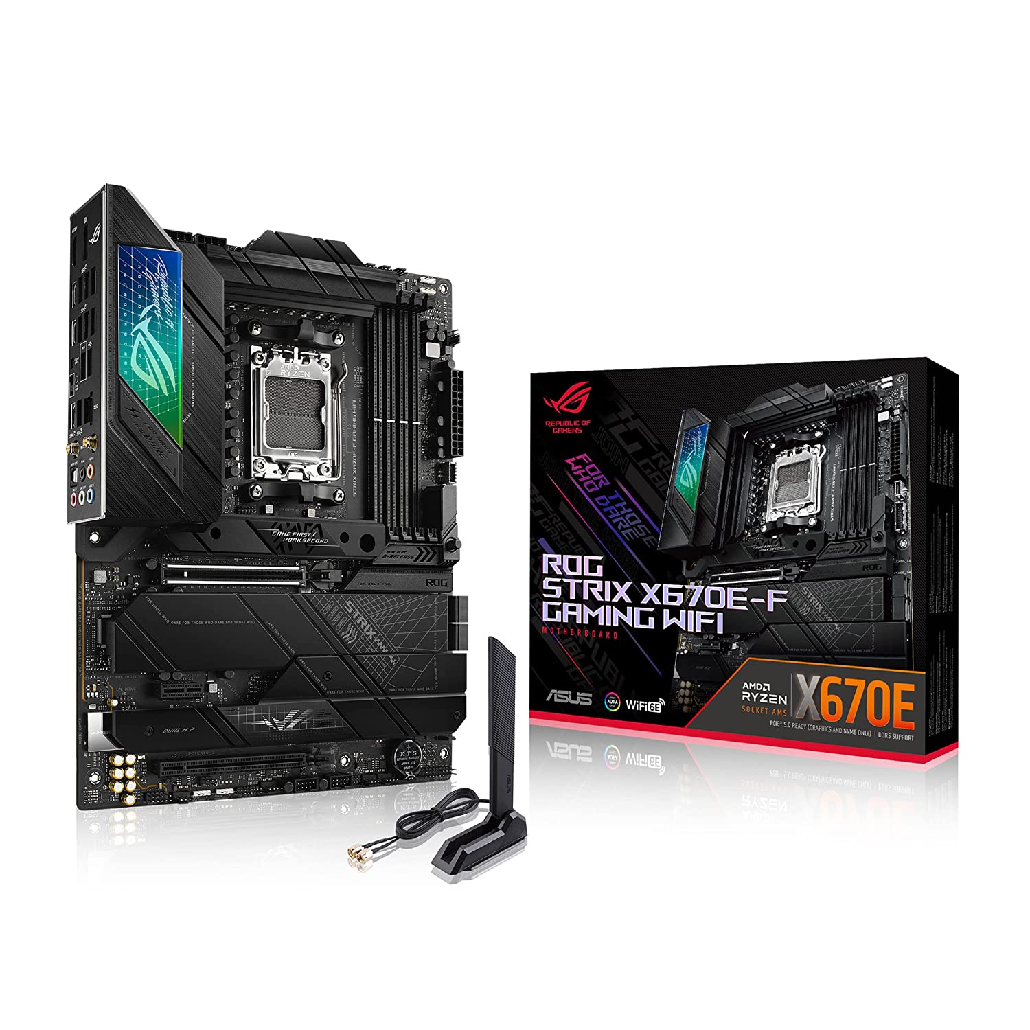 Asus ROG STRIX X670E-F GAMING WIFI Motherboard for AMD 3rd/ 2nd Gen Ryzen Processors - AM5 Socket