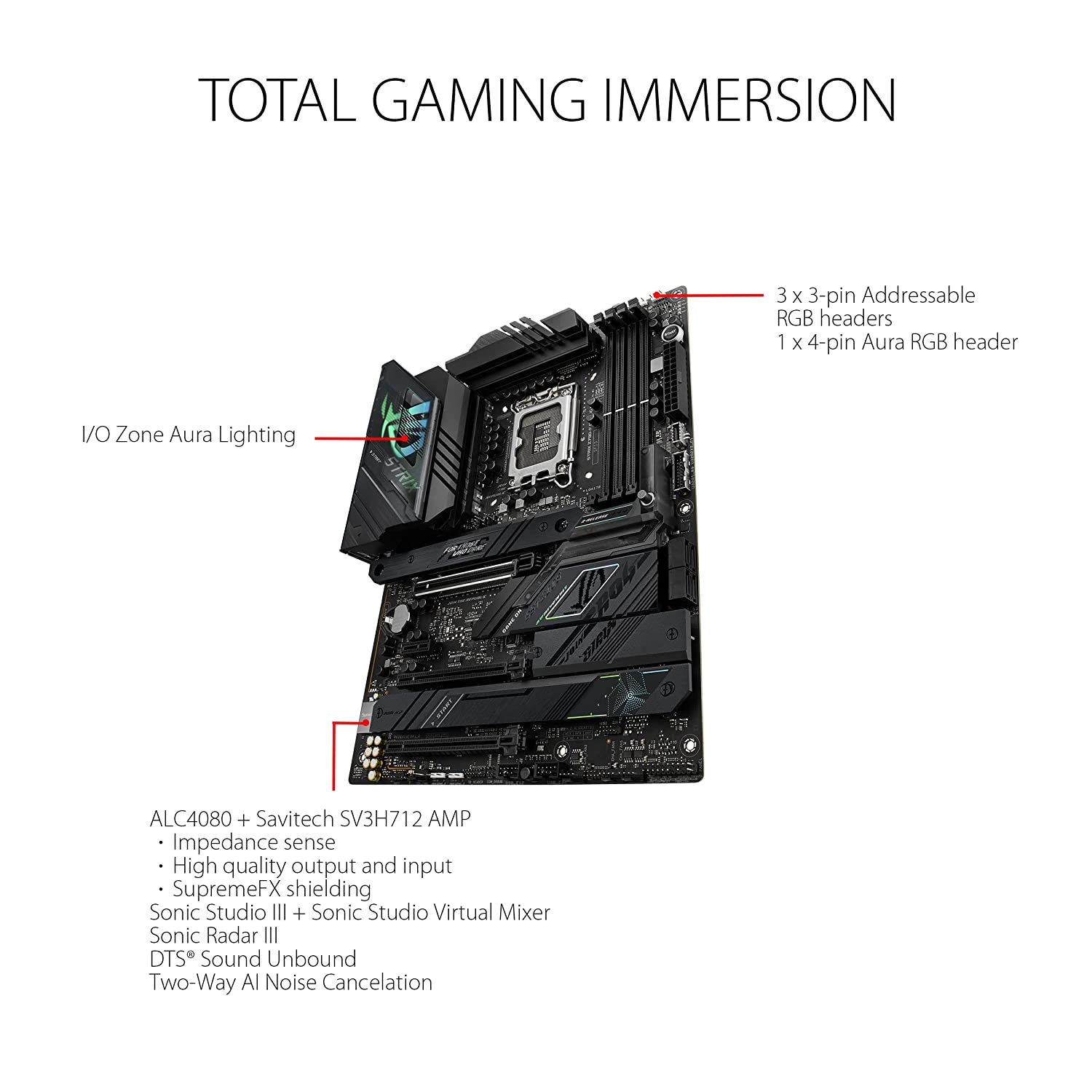 Asus ROG STRIX Z790-F GAMING WIFI Motherboard for Intel 12th & 13th Gen Processors - LGA1700 Socket - Image 4