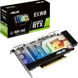 Asus EKWB GeForce RTX 3070 8GB GDDR6 256-Bit Single-Slot Design with EK Water Block Graphics Card (RTX3070-8G-EK)
